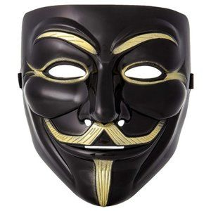 NEW NOVELTY MASK VENDETTA FAWKES ANONYMOUS (BLACK)